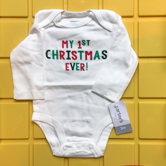 Carters- My First Christmas Ever! Matching set - Picture 2 of 7